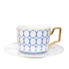 Mugs Arrival Morocco Style Coffee Tables Cup with Saucer Porcelain Set for Home Kitchen Office Table Drinkware Gift Wedding 230815