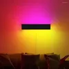 Wall Lamp Modern Creative RGB LED With Remote Control Bedroom Bedside Living Room Cafe Bar Decor Colorful Dimmable Lights