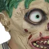 Party Masks Zombie Cosplay Latex Masks Horror Halloween Party Supplies Green Hair Big Eyes Blooding Helmet Costume Props 230814