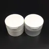4 oz 120g/ml de plástico blanco recargable Pot de jarra de maquillaje vacío con tapa de viaje de chancaje interno crema de cara/loción/contenedor de almacenamiento cosmético pp ssart