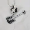 Hanger kettingen Harajuku punk persoonlijkheid botster gitaar pentagram ketting voor vrouwen y2k 2000s millennium subcultuur zoete cool vrouw