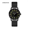 Relógios de pulso resistentes Chronos Men Watches Moda