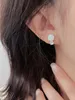2023 Fashionable Popular S925 Pure Silver Ear Stud Round Aubao Simple Diamond Embedding Light Luxury Fashion Earrings