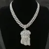 Baguette Moissanite Gioielli Hip Hop Iced Out Jesus Collana pendente personalizzato