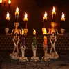 Articoli di novità Nuova Halloween Decorazione Luci a candeliera Scheletro Skull Resin Resin LED Stand Halloween Party Ghost Ghost Decorazione della casa J230815