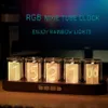 Desk Table Clocks Digital Nixie Tube Clock with RGB LED Glows for Home Desktop Decoration. Luxury Box Packing for Gift Idea. 230814