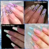 Nail Glitter 1 Box Aurora Powder Flakes oregelbundna glittrande gradientsekvenser Gelpolska Chrome Reflective Pigment Decoration 230814