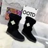 Designer Snow Boots Ankle Boot Women Sheepskin Laureate Flat Casual Shoes Leather Päl Wool Fashion Shoes Soft Winter Warm Plush Size 35-42