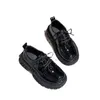 Sneakers 2023 Girls Leather Shoes Black Wednesday Children Performance Spring Autumn Princess Elementary School 230815