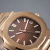 2021 3KF V2 5711 A324SC Automatic Mens Watch Rose Gold Brown Texture Dial Edition Stainless Steel Bracele Puretime Swiss Move8979646