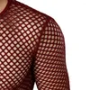 Мужские футболки Men Men Fishnet Atted Fise Forte Fort-Fort