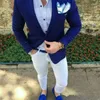 Men's Suits Casual Royal Blue Men Pants Groom Wedding Tuxedo Terno Masculino Slim Fit Costume Homme 2Piece Groomsmen Blazer Prom Party