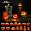 Other Event Party Supplies Halloween Pumpkin Led Light Lamp Creative Lantern Decoration Flashing Gypsophila Ghost Festival Dress Up Glowing 230814