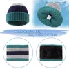 Caps Hats Children boys girls winter hats baby striped hats children's scarves children's thick sets suitable for 0-8 years Z230815