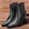 Bottes Hommes High Heels Brand en cuir Boots Boots confortables Mariage de fête pour 230814