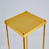 Rektangel Wedding Table Metal Tall Gold Color Metal Walkway Aisle Pedestal Flower Vase Stand Props Nytt för scendekorativa Ocean Expre Munf