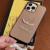 Light Luxury Phone Cases Cross Body Pearl Leather Chain Fitted For Apple 12/13/14 Promax Phones Case Dirty Resistant Girls Cellphone Cover