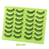 Natural Thick Fluffy Mink False Eyelashes Soft Delicate Handmade Reusable Multilayer Fake Lashes Extensions Naturally Soft Wispy