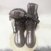 Scarpe eleganti di alta qualità 2023 stivali alti marca stivali da neve vera stivali invernali in pelle autentica