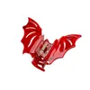 Y2K Gothic Black Red Bat Shape Hair Garra para Mulheres Lolita Personalidade Animal Barrette Cabinete Acessórios de Cabelo Presentes de Cabeça 2023