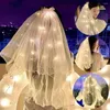 Akcesoria do włosów romantyczna spinka do włosów perła druhna biała welon ślub ślub ślub Koreańska panna młoda na nakrycia głowy LED Crown Crown