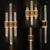 Wall Lamps Modern Bubble Crystal Lamp Luxury Led Gold Sconce Bedroom Bathroom Mirror Light Home Loft Decor Lighting Fixtures Luminaire