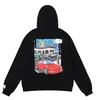 Herren Luxus Herren Hoodies Sweatshirts Männer Man Gallerys Dept Gemalt Graffiti Buchstaben Gedruckt Lose Schwarz und Weiß Hoodie Designer