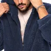 Suéteres para hombres Suéter de primavera y otoño para hombres Cárdigan Tamaño grande Simple Casual Todo fósforo Top de lana ártica de doble cara de alta calidad