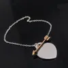 Luxusperlen Armbänder Designer Herzanhänger Goldkette Frauen 18K Gold plattiert Valentinstag und Schmuckzubehör des Muttertags