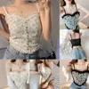 Kvinnors tankar 2023 Floral Lace Camisole Sexig Slim Back Top No Steel Ring Bas Tube Gentle Temperament