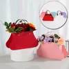 Gift Wrap Flower Box Portable Waterproof Kraft Paper Bag Valentine's Day Handle Bags Bouquet Florist Rose Party Packing Case