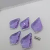 Lustre cristal camal 5pcs 38mm roxo k9 vidro prismas pendente gota de lâmpada de lâmpada suncatcher