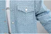 Vestes pour femmes coréennes paillettes brillantes Jean veste femmes Denim femme Vintage lâche effiloché manteau filles veste décontractée dame 230815