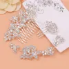 Ny ankomst Fairy Floral Bridal Comb Crsytal Rhinestone Wedding Party Accessories Formell Alloy Event Headpiezzzz