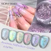 Nail Glitter 1 Box Aurora Powder Flakes oregelbundna glittrande gradientsekvenser Gelpolska Chrome Reflective Pigment Decoration 230814