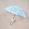 NOWOŚĆ PARASOLS Women Western Style pusta kwiatowy koronkowy parasol ślub ślubny Podręcznik ślubny Otwarcie Fleur Parasol Ruffles Trimzzzzzzzz