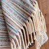 Lenços design imprimir lenço de inverno caxemira grossa e quente xales de pashmina e envoltórios bufnda de borla para lenços de malha de feminino 230815