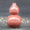 Decorative Figurines Chinese Old Porcelain Red Glazed Hulu Vase