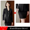 Zweiteiler Kleid hochwertige Frühling Herbst Formal Ladies Blazer Women Business Suits Work-Tragen Bürouniform 2-teiliger Rockjacke Set 4xl