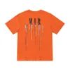 Summer Designer Mens T-shirts Ink Splash Flow Paints Projektanci Posyp a koszule Miri krótkie rękaw Hip Hop Streetwear Am Amirirlies Tees Orange 6979