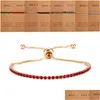 Identificazione 925 Sier Fashion CZ Stone Bracciale Paved Bracciale Woman Classic Crystal Elegante Regolabile con scheda Retail Drop Deliv DHN3U