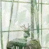 Занавеска MRTREEES, прозрачные тюлевые шторы с зелеными листьями для гостиной, спальни, занавески для окон, вуали, домашний декор, дверные шторы