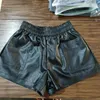 Shorts femininos 2023 Couro de moda de inverno de outono para mulheres Pu soltas pernas largas Cantura alta botas e calças de calça roupas femininas