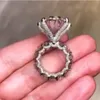 Anelli nuziali ovale vintage anello diamantato da laboratorio 8ct 925 band di fidanzamento di gioielli in argento sterling per donne uomini feste bijou regalo 230814