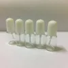 3ml Mini Glas Polish Lege Fles Met Borstel Zwart/Wit Deksel 16*42MM Ronde Heldere Cosmetische Cosmetische Nagellak Monstercontainers Buis Lxmfv