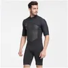 Wetsuits Drysits Sbart 2mm Neopren Wetsuit Erkekler Sıcak Yüzme Tüplü Dalış Mayo Takım Kısa Kollu Triatlon Sörf Snor Dhvad