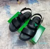 Designer Mens Slippers summer leather sandals Botegas green black soft and comfortable sole luxury Fashion men Flat flip flops sandal Slipper