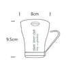 Tazze di caffè creativo con maniglia in vetro trasparente tazza minimalista lettera di succo di acqua potabile tè da tè da ufficio bevande per casa 220ml