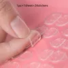 24 Stickers/PCS False Nails Sticker Gel Gel Transparent Self-Side Self Adhesive Tapes Stickers Jelly Waterproof Press On Fake Nail Tips Extension Stick Tools E174
