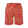 Shorts Shorts Gold Chain Board Board Red Floral Classic Pants Trenky grandi dimensioni Trunks da nuoto